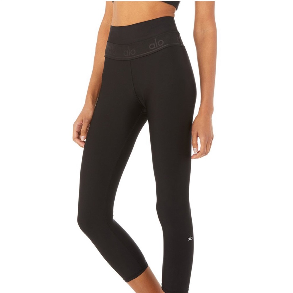 ALO HIGH-WAIST FITNESS CAPRI BLACK
